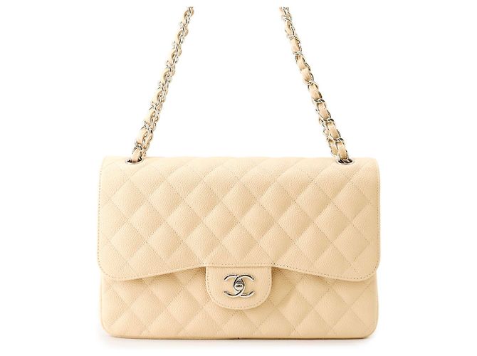 Bolso de hombro Chanel Matelassé con cadena Beige