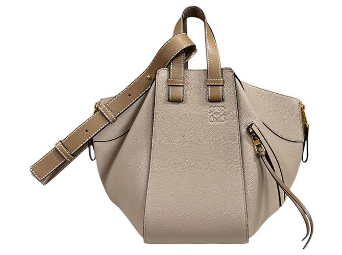 Bolsa de Ombro Loewe Hammock Small Marrom Bege