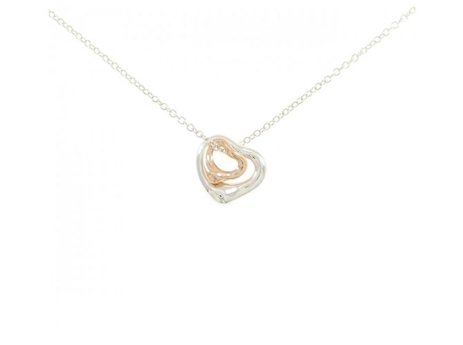 Tiffany & Co Collar Tiffany Open Heart Extra Mini Plata Dorado