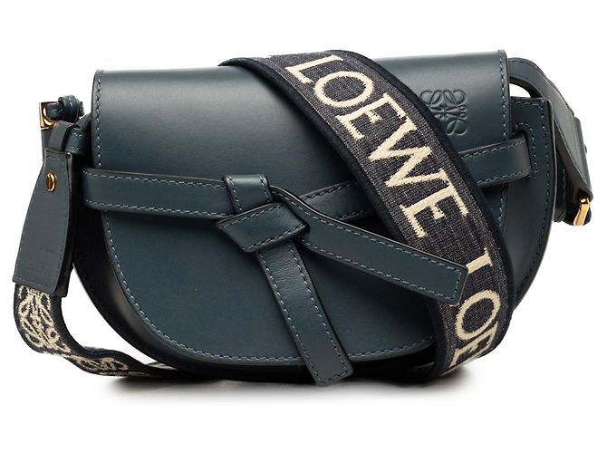 Gate LOEWE Borsa Dual Mini Soft in Pelle di Vitello Blu