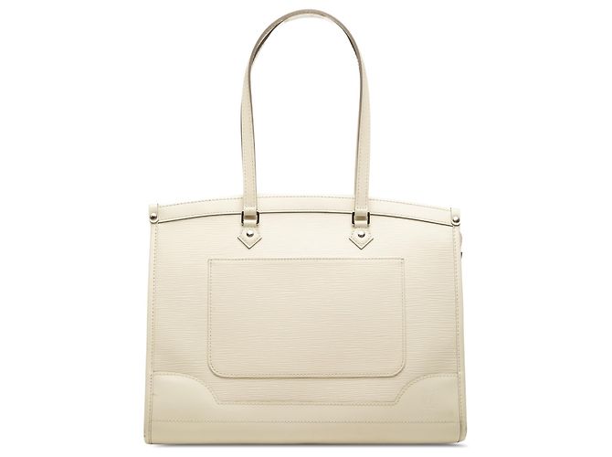 Louis Vuitton White Epi Madeleine GM Branco Cru