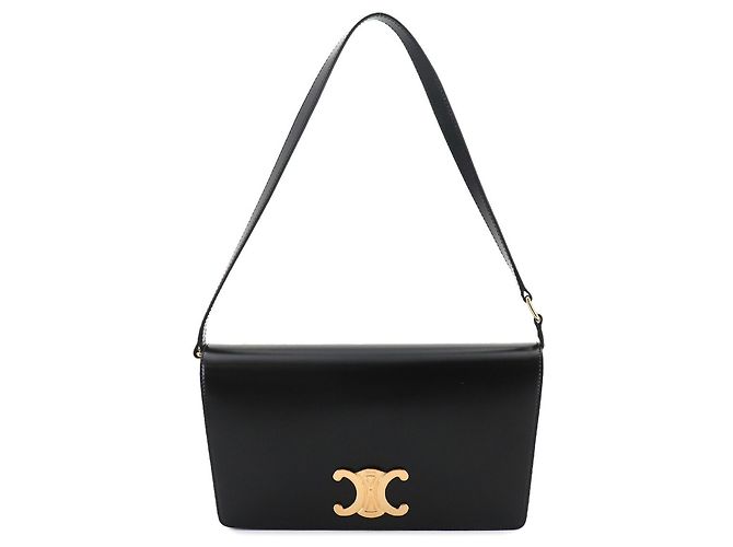Céline Borsa a spalla e clutch Celine Triomphe Trapeze 2-Way Nero