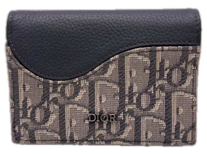 Tarjetero Christian Dior Oblique Saddle Castaño