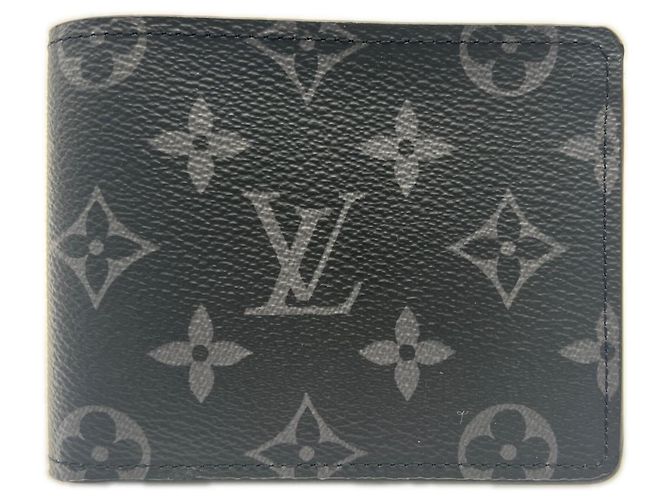 Portafoglio bi-fold Monogram Eclipse Louis Vuitton Marrone Nero