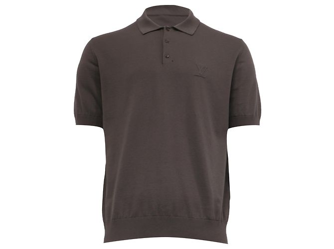 Polo de punto Louis Vuitton en algodón marrón Castaño Roja
