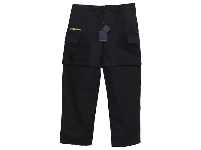 Louis Vuitton 2-Way Detachable Cargo-Hose aus schwarzem Polyamid