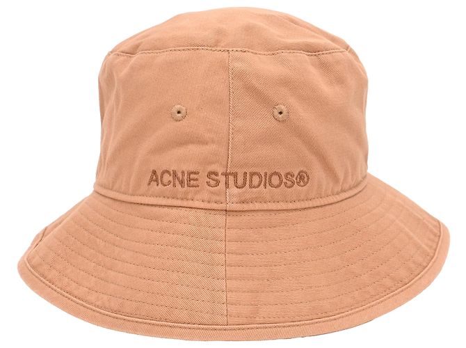 Chapéu Bucket Acne Studio em algodão laranja ferrugem