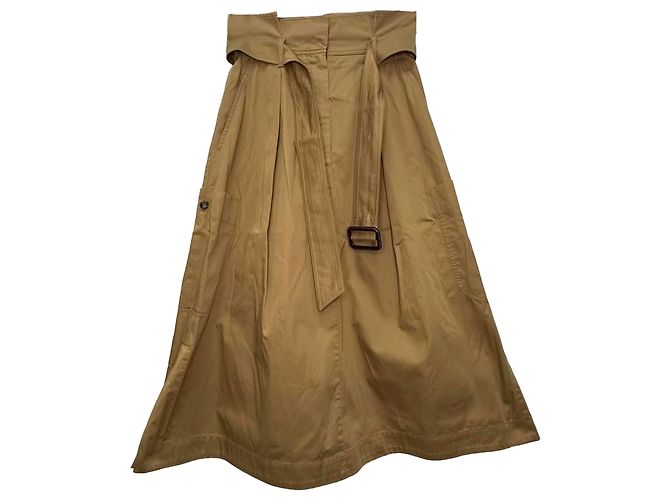 Gonna midi Max Mara Weekend Brusson in cotone marrone