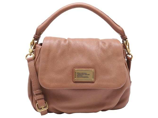 Bolsa de ombro Marc Jacobs Classic Q Lil Ukita em couro marrom