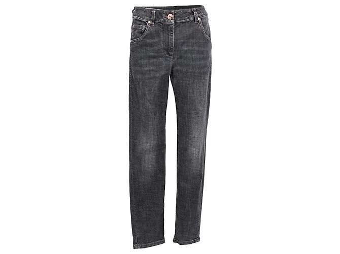 Vaqueros Extra Skinny Fit Brunello Cucinelli en algodón negro