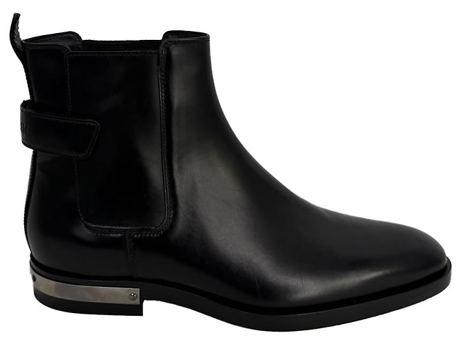 Balmain Pete Chelsea Ankle Boots in Black Calf Leather