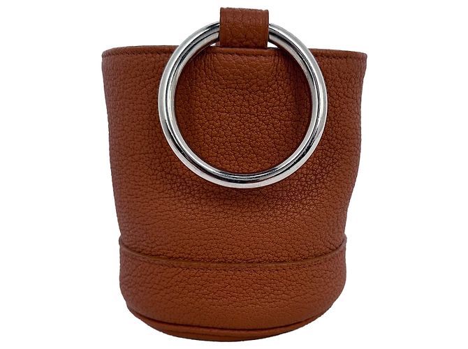 Borsa a secchiello Simon Miller Bonsai in pelle marrone Rosso