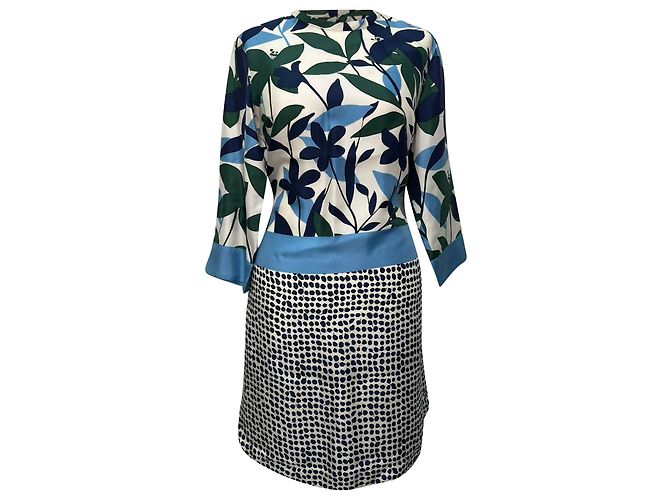 Abito stampato 'S Max Mara in seta multicolore