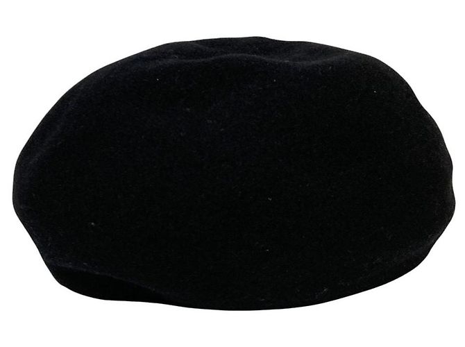 Autre Marque CA4LA Wool Felt Beret Black