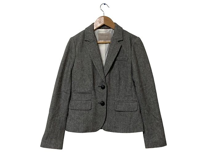 Autre Marque Banana Republic Herringbone Tailored Jacket Brown