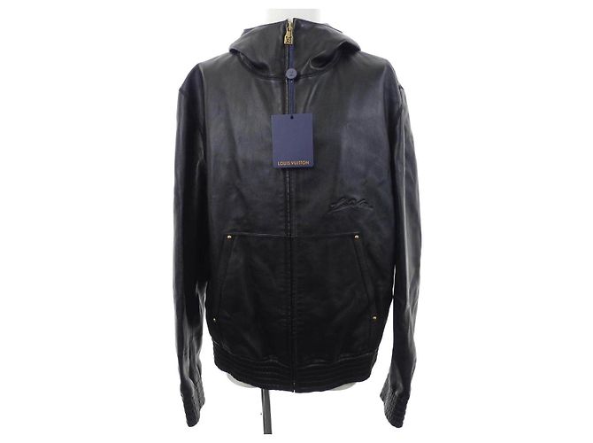 Giacca in pelle Louis Vuitton Nero