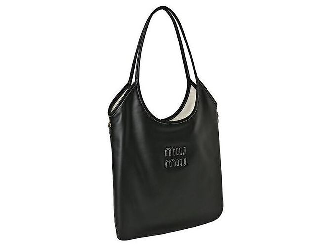 Miu Miu Ivy Leather Bag Regular Black