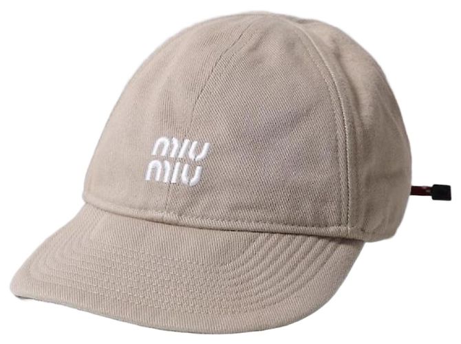 Miu Miu Denim-Baseballkappe Braun 