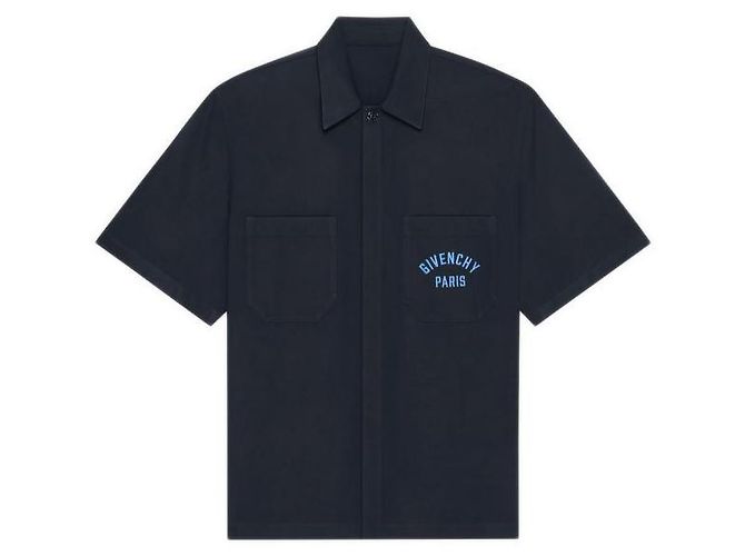 Givenchy Kurzarmhemd mit Taschen Blau 