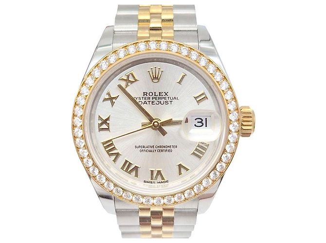 Rolex Orologio Datejust Combination Diamanti Argento