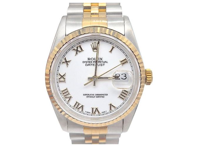 Rolex Relógio Datejust Combination Branco