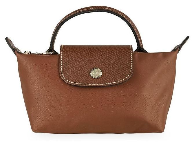 Longchamp Pouch con manico Le Pliage Original da donna Marrone
