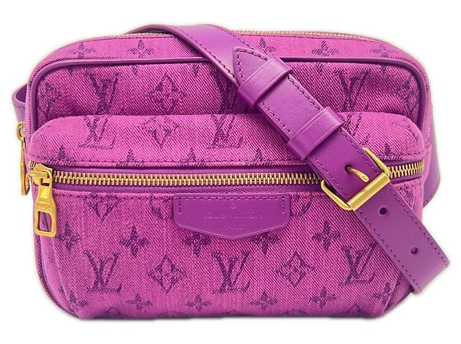 Bolsa de Ombro Louis Vuitton Monogram Denim Roxo