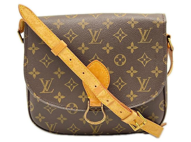 Bolso de hombro LOUIS VUITTON Monogram Saint Cloud GM Castaño Beige