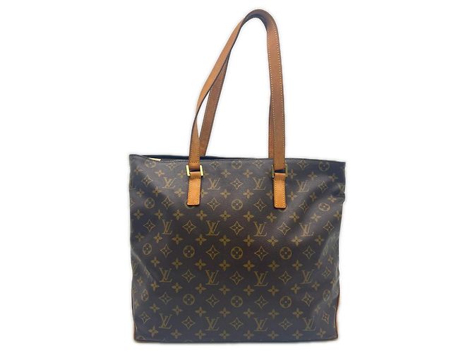 Bolsa Louis Vuitton Monogram Cabas Mezzo Marrom Bege