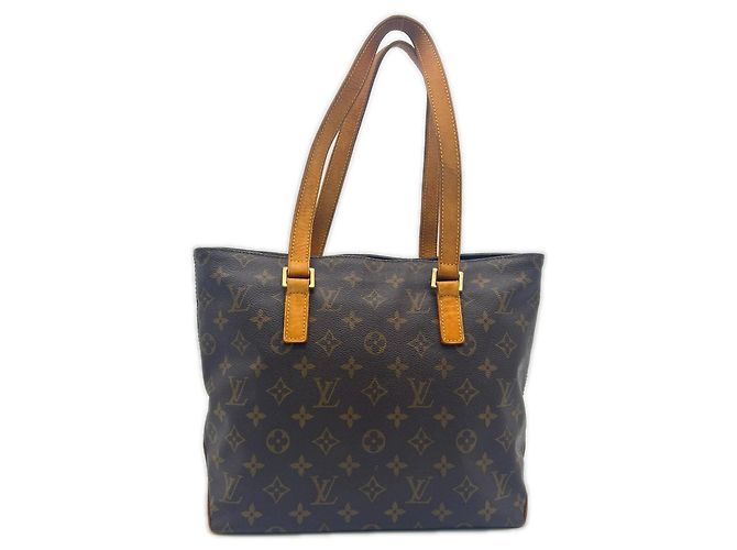 Borsa Louis Vuitton Monogram Cabas Piano Marrone Beige