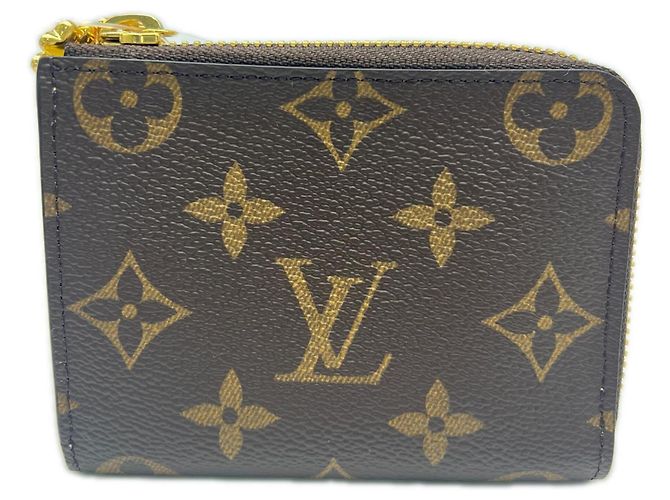 Louis Vuitton Monogram Coin Purse Brown Beige Yellow