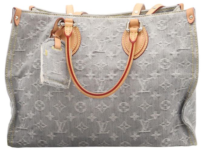 Bolso Louis Vuitton Monogram Denim OnTheGo MM Azul Beige
