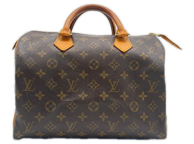 Borsa Louis Vuitton Monogram Speedy 30 Marrone Beige