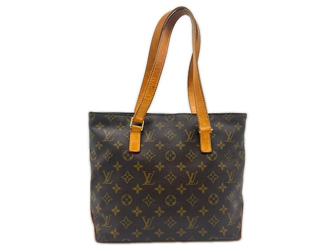 Bolsa LOUIS VUITTON Monogram Cabas Piano Marrom Bege
