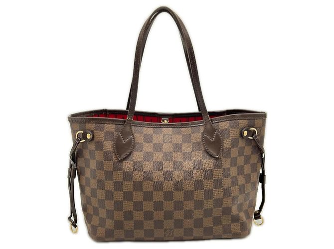 Bolsa Louis Vuitton Damier Neverfull PM Marrom Bege