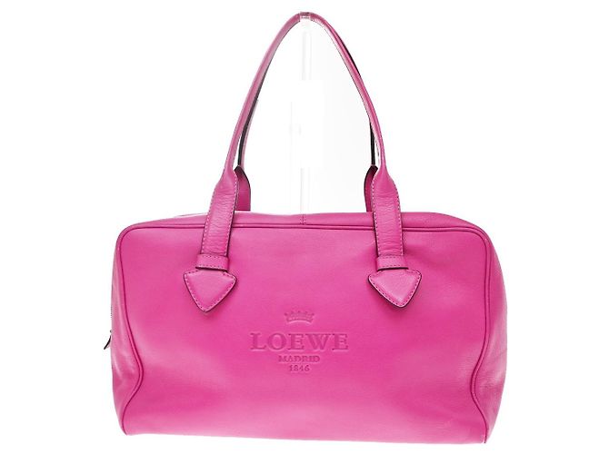 Loewe Heritage Boston Leather Medium Rosa