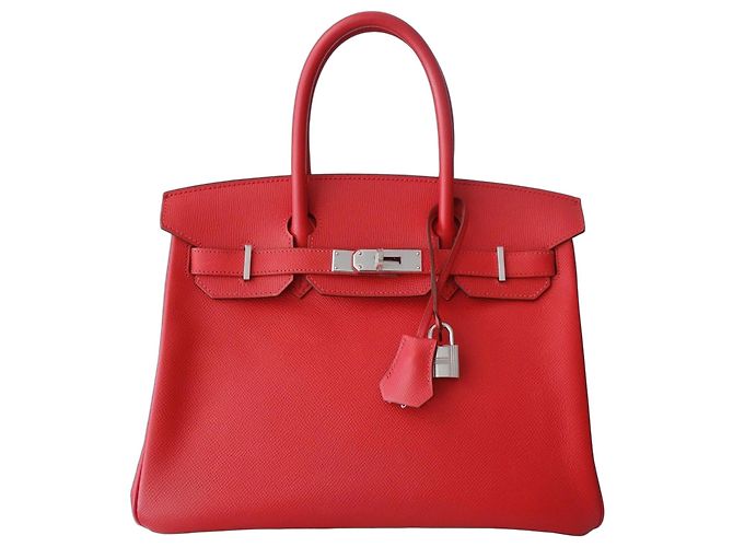 Hermès Sac Hermes Birkin 30 Epsom Rose Rouge