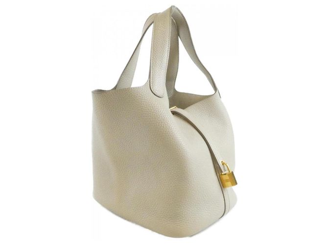 Hermès Bolsa Hermes Picotin Lock MM Branco
