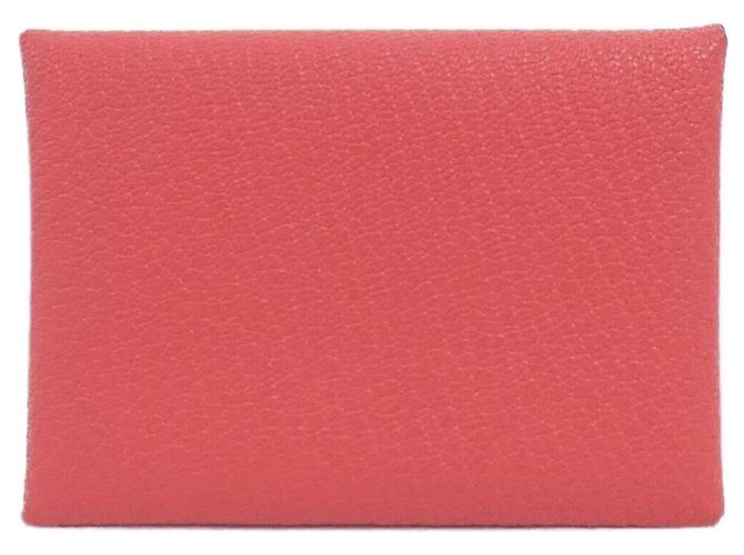 Hermès Portamonete Hermes Calvi Duo Verso Rosa