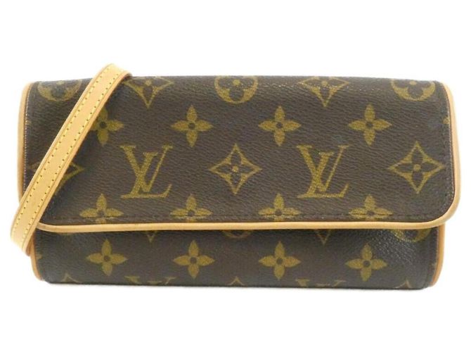 Louis Vuitton Monogram Pochette Twin PM M51854 Shoulder Bag Marrone