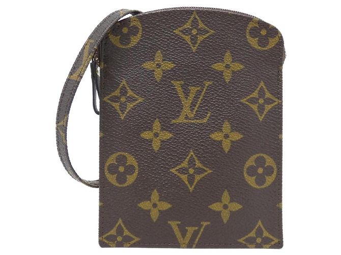 Louis Vuitton Monogram Pochette Secret M45484 Accessory Pouch Marrone