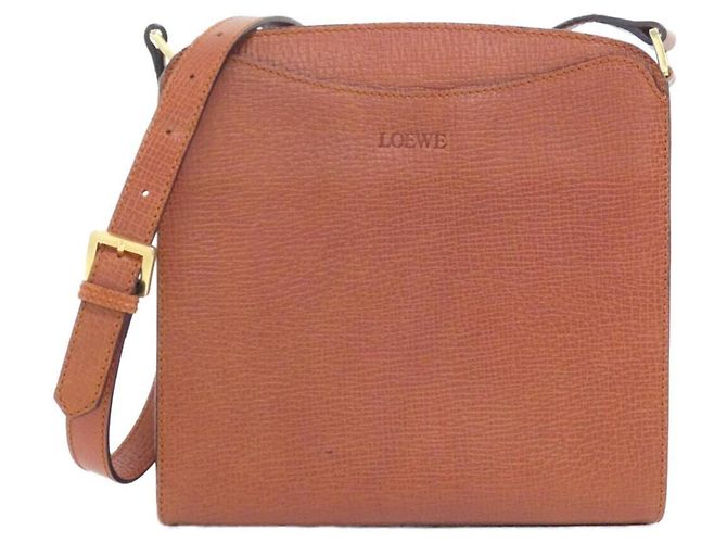 Bolsa de ombro Loewe em couro castanho Marrom