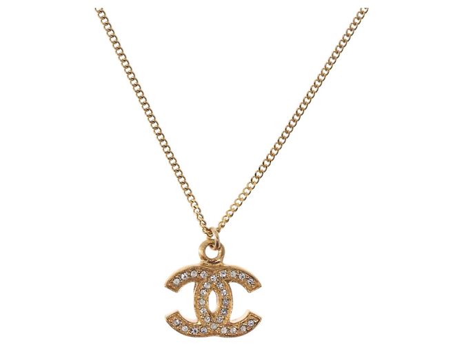 Collana CHANEL COCO Mark metallo tono oro CC Auth 198855V