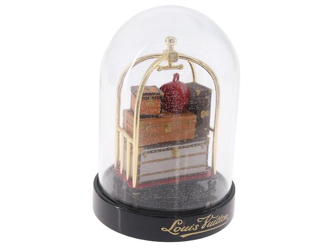 Globo di neve Trunk LOUIS VUITTON Vetro Trasparente LV Auth 196935A