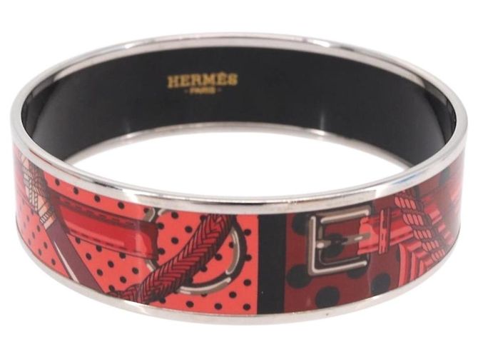 Hermès HERMES Emilel GM Armband Metall Rot Auth 198833M
