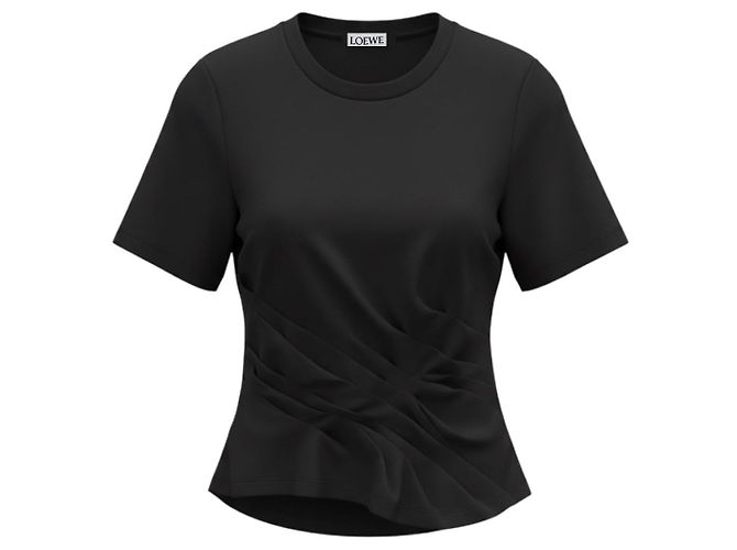 Top de algodón retorcido negro Loewe
