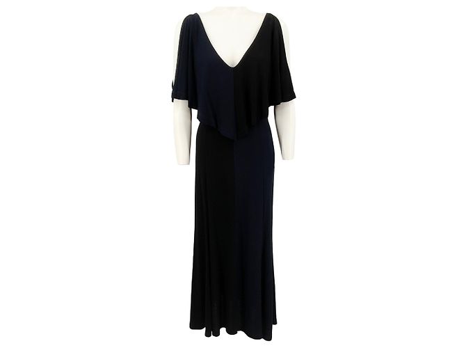 Derek Lam Cold Shoulder Kleid Marineblau / Schwarz