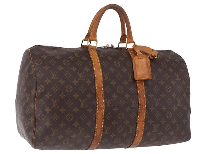 LOUIS VUITTON Monogram Keepall 50 Boston Bag M41426 LV Auth bs36575 Monograma