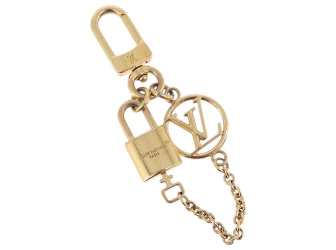 LOUIS VUITTON Micro Charm LV Padlock Charm metallo Gold M01555 LV Auth BA15232V D'oro