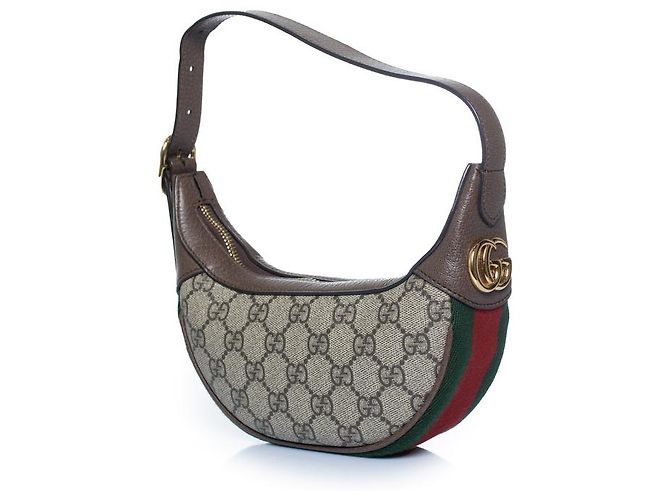Gucci, borsa a tracolla mini Ophidia in monogramma Marrone